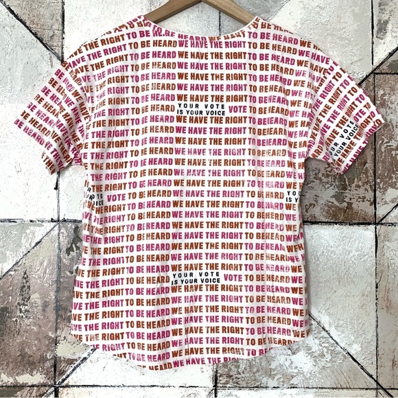 Anthropologie Maeve Right to Be Heard Voters Rights Tee Womens Size Small - Picture 12 of 12